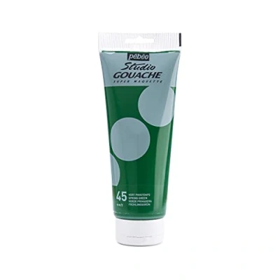 Afbeelding van Pébéo gouache kleur, 220 ml, tube fijne kwaliteit, ideaal voor studie, 1 van lentegroen