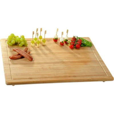 Afbeelding van XXL FSC® Houten Snijplank / Afdekplaat bamboe hout, Met Saprand Snij Plank Kookplaat Afm. 56 x 50 4 Cm