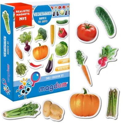 Afbeelding van magdum LEGUME magneten voor foto&#039;s, realistische kinderen, koelkastmagneten peuters, speelgoed 3 jaar, educatief speelgoed, kleine magnetisch theater