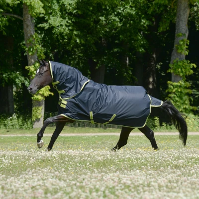 Image de Bucas Oasis Turnout 200g &amp; Neck Dark grey/Lime 155/208