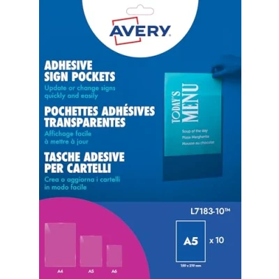Image de Pochette murale adhésive transparente Avery