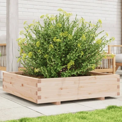 Afbeelding van Plantenbak 100x100x26,5 cm massief grenenhout