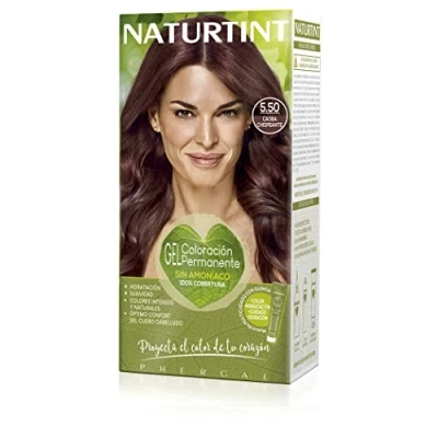 Afbeelding van NATURTINT Biobased, Ammoniakvrije kleuring, 5.5 Mahonie, Sprankelend 100% dekking van wit haar, plantaardige ingrediënten, natuurlijke en langdurige kleur, 170 ml..