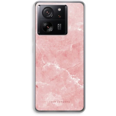 Afbeelding van Case Company® hoesje geschikt voor Xiaomi 13T Roze marmer Soft Cover Telefoonhoesje Bescherming aan alle Kanten en Schermrand