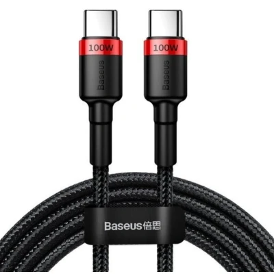 Afbeelding van Baseus Cafule Series 100W PD2.0 Flash Charge USB C Kabel 2m Rood