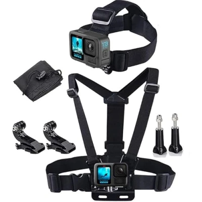 Afbeelding van Waterdichte elastische borst en hoofd harnas, riem, mount, compatibel met alle Gopro de meeste actie camera&#039;s
