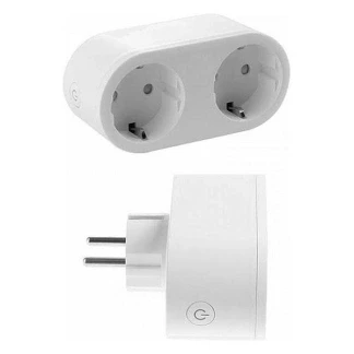 Afbeelding van Denver Slimme Stekker met Energiemeter Randaarde Tijdschakelaar Smart plug TUYA Werkt Amazon Alexa en Google Home WiFi Voor iOS Android SHP200