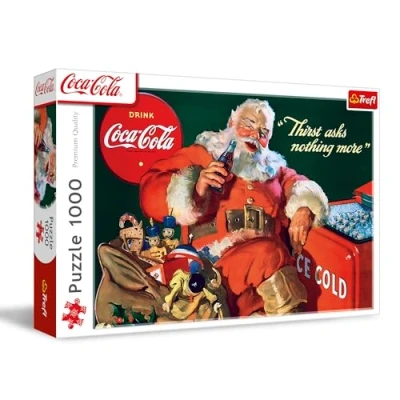 Afbeelding van Trefl Coca Cola, kerstcadeaus puzzel 1000 stukjes kerstpuzzel voor volwassenen en kinderen vanaf 14 jaar