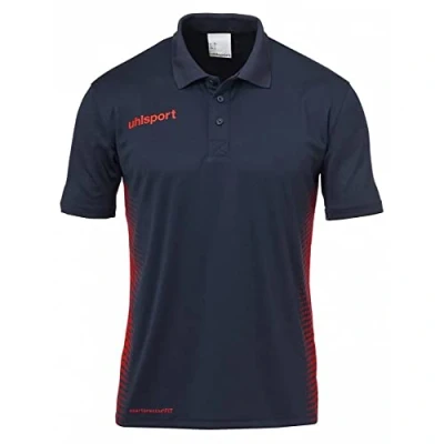 Afbeelding van Uhlsport Score Polo Shirt Kind Marine Fluo Rood Maat 140