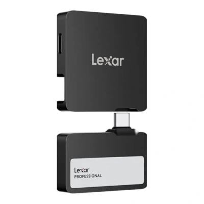 Afbeelding van Lexar Go Portable SSD SL400 2TB including Hub zwart