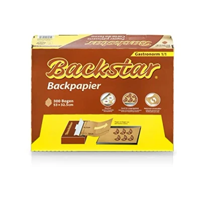 Afbeelding van Backstar bakpapier 300 vellen, Gastronorm 1/1, 53 x 32,5 cm