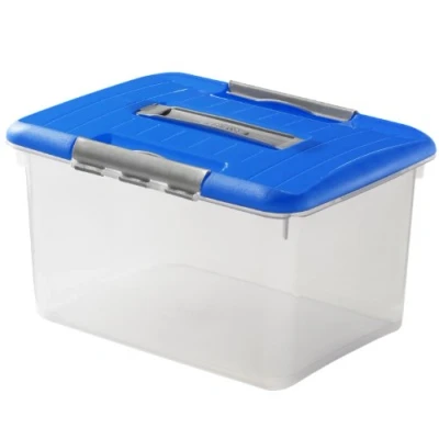 Afbeelding van Curver Optima Opbergbox 15 liter Kunststof Transparant / Blauw