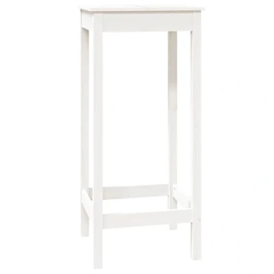 Image de vidaXL Table de bar blanc 50x50x110 cm bois massif pin833264