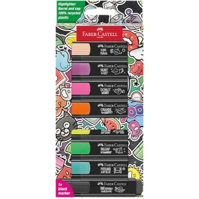 Afbeelding van Tekstmarkers Faber Castell 46 Graffiti 8 stuks in karton etui