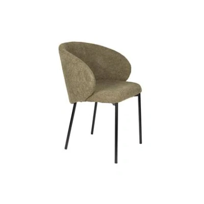Afbeelding van Housecraft Living Ayle Eetkamerstoelen Moss Groen Set van 2