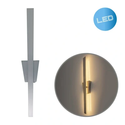Afbeelding van LED wandlamp Trevor met schakelaar, mat nikkel