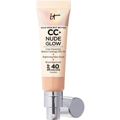 Afbeelding van IT Cosmetics Your Skin But Better CC+ Nude Glow SPF40 Foundation Met Serum Netural Medium 32ml