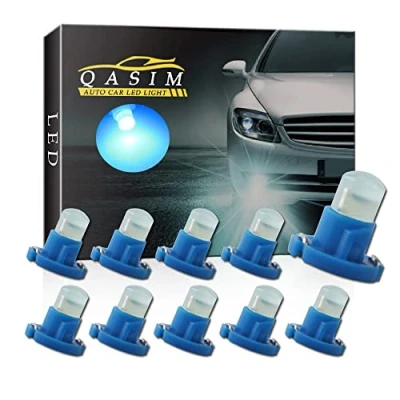 Afbeelding van Qasim 10 x T4.2 COB led lampen, 1SMD, blauw, voor dashboard, snelheidsmeter, instrumentmeter DC 12 V