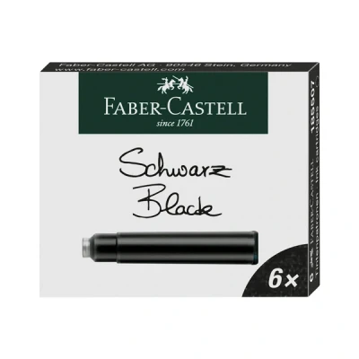 Image de Faber Castell cartouche d&#039;encre (6 pièces) noir