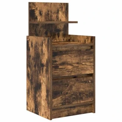 Afbeelding van vidaXL Nachtkastje met 2 lades 38x34x80 cm gerookt eikenkleurig