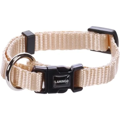 Afbeelding van Hond Halsband Ziggi Beige XXS 15 25cm 10mm