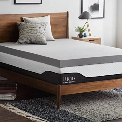 Afbeelding van Lucid Matrastopper van visco elastisch schuim, kingsize bamboe, 150 x 200 cm