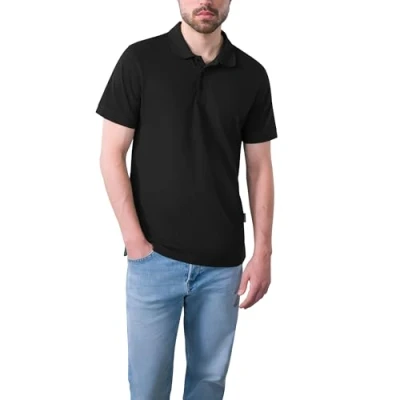 Afbeelding van Men&#039;s Heavy Performance Polo met korte mouwen Black XXL
