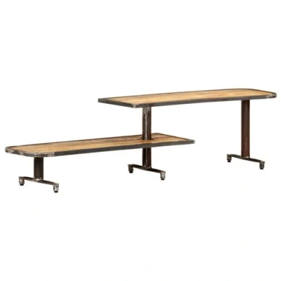 Afbeelding van Tv meubel 160x30x40 cm massief mangohout