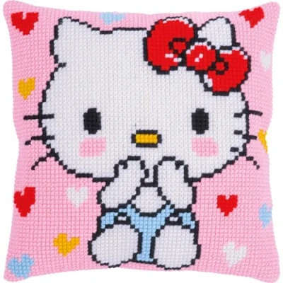 Afbeelding van Borduurpakket Hello Kitty Kiss kussen Vervaco