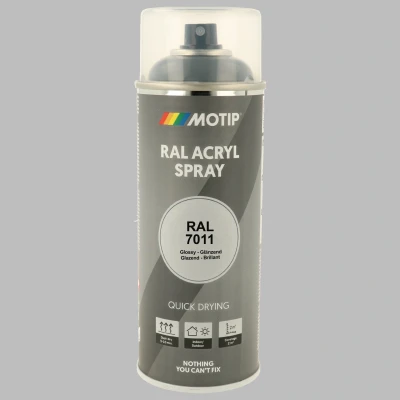 Afbeelding van Motip industrial lak ral 400 ml, 7011 staalgrijs, spuitbus