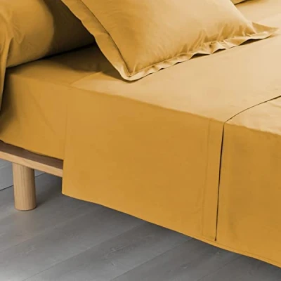 Afbeelding van DOUCEUR D&#039;INTERIEUR 2 persoons laken 240 x 300 cm perkaline honing + p hommel