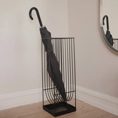 Afbeelding van AYTM paraplubak Curva, zwart, hoogte 56 cm, staal