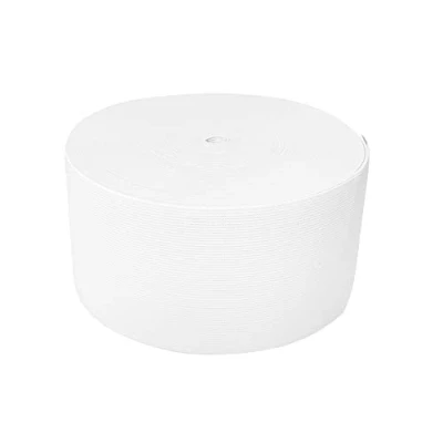 Afbeelding van 25 m elastische band om te naaien, platte band, brede witte stof naaibanden, zwart, (70 mm x m)