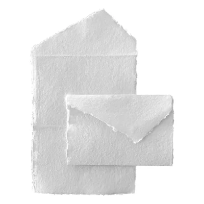 Afbeelding van Wanderings 25 stuks handgemaakte all in one enveloppen met holle rand 10,5 x 15 cm Voor aankondigingen, huwelijksuitnodigingen, wenskaarten, knutselwerk 150 g/m²