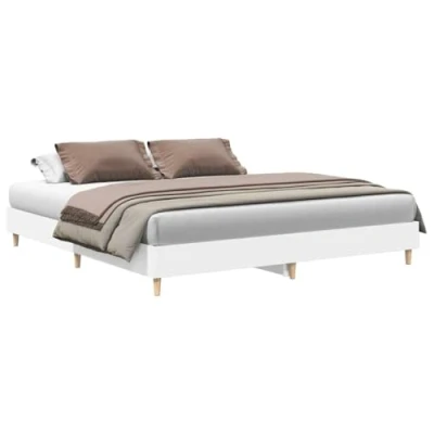 Afbeelding van Bedframe Led Massief Hout Wit 140X190 cm 160 x 200 /