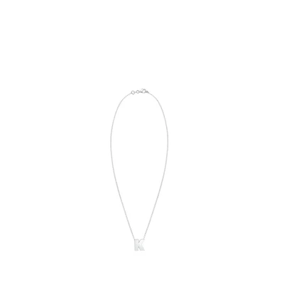 Afbeelding van Elli K Initialen Trend Minimal Ketting Silver coloured, Dames, Maat: 45, coloured