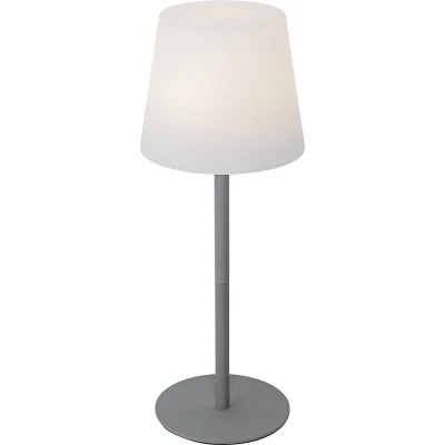 Afbeelding van QAZQA jude Moderne Dimbare LED Draadloze Oplaadbare Tafellamp USB met Dimmer 1 lichts H 40 cm Grijs Buitenverlichting