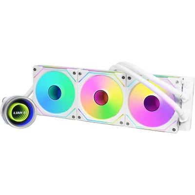 Afbeelding van Lian Li Galahad II Trinity White Vloeistof koelsysteem processor afmeting radiator: 360 mm voor Intel LGA: 1700, 1200, 115x AMD AM5, AM4 3x 120 ARGB fans Wit