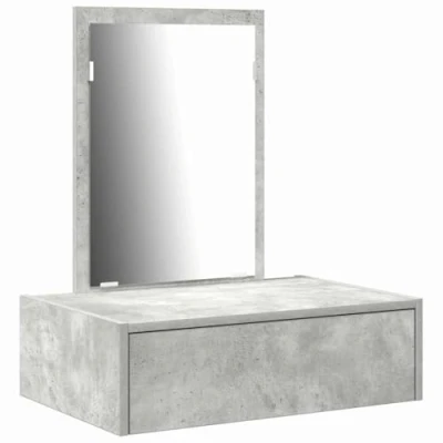Afbeelding van vidaXL Beton grijs Engineered wood 60 x 40 70 cm Spiegel Kaptafel