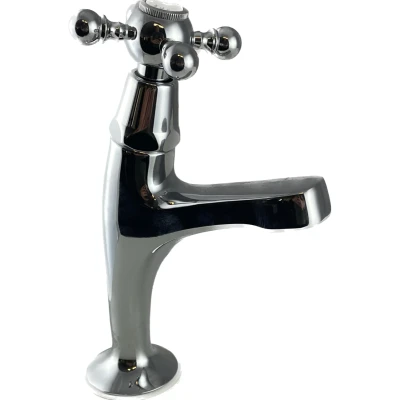 Afbeelding van PB klassieke fonteinkraan met sterknop koud water klein model chroom 1208855682