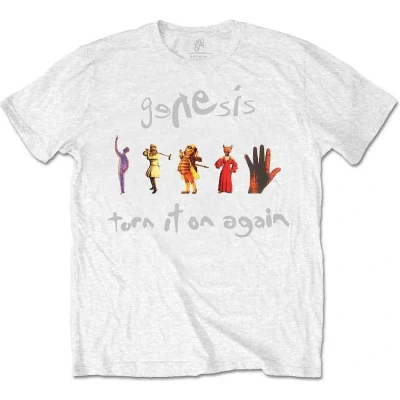 Afbeelding van Genesis Turn It On Again Heren T shirt L Wit