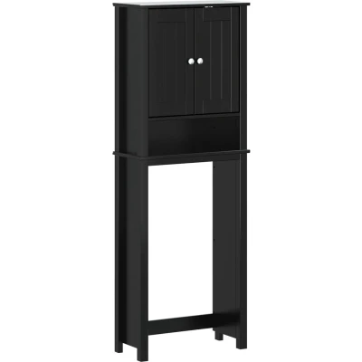 Afbeelding van Toiletmeubel BERG 60x27x164,5 cm massief hout zwart