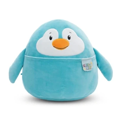 Afbeelding van pluche dier Chill NICI Pinguïn, 30 cm, blauw, dier, schattige knuffel om te knuffelen, spelen, voor kinderen en volwassenen, een geweldig cadeau idee