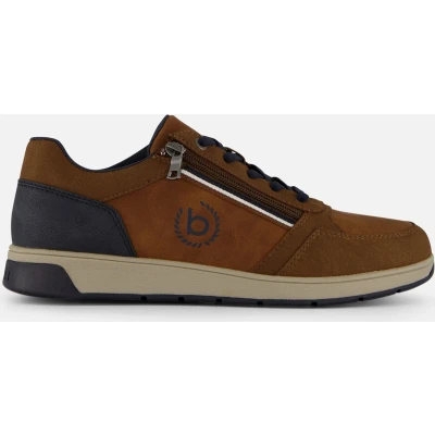 Afbeelding van bugatti Sneakers laag, Heren, Maat: 45, Cognac Hoogwaardig imitatieleer