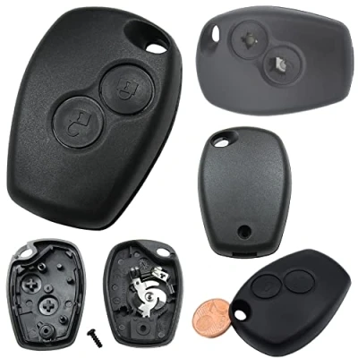 Afbeelding van Autosleutelreparatieset met 2 knoppen, compatibel Renault Twingo Clio Kangoo Wind Modus Master Dacia Sandero Duster Logan Lodgy Dokker Opel Movano Vivaro