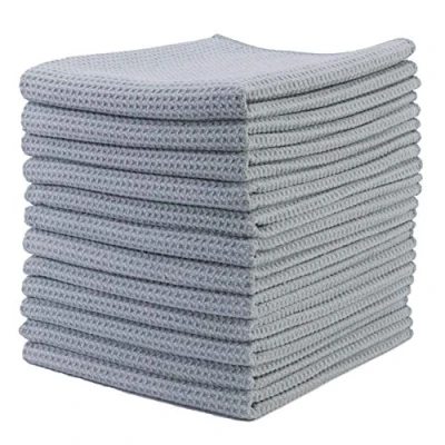 Afbeelding van Polyte Premium microvezel keukenhanddoek wafel weven 12 Pack