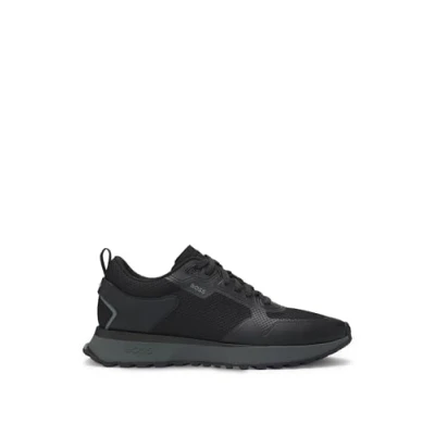 Afbeelding van BOSS Jonah RUNN Sneakers laag, Heren, Maat: 41, Black five Kunststof/ textiel
