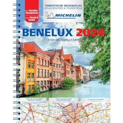 Afbeelding van Michelin Benelux 2024 Wegenkaart Kleurloos Reisboeken &amp; Kaarten
