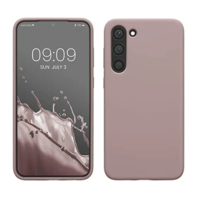 Afbeelding van kwmobile telefoonhoesje geschikt voor Samsung Galaxy S23 Plus Hoesje met siliconen coating Smartphone case in licht oudroze