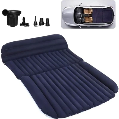 Afbeelding van QDH Automatras, SUV, auto, luchtbedden, camping, opblaasbaar matras, bed voor de achterbank, dikkere luchtbed, automatras reizen, outdoor activiteiten